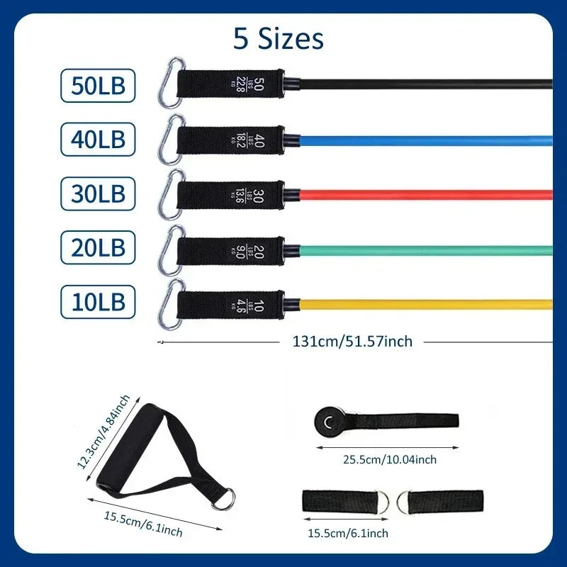 Veloara 11-Piece Elite Heavy Resistance Bands Set[pre-order]